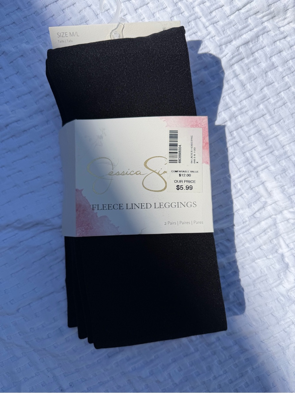 Jessica Simpson Black Fleece-Lined Leggings (2 Pack)